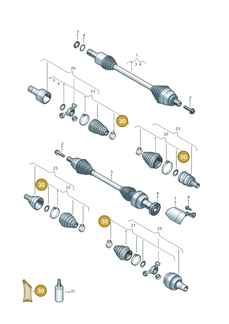 G052528A2 — Audi Q3 quattro (2018-2019) diagram 829407400, position 30