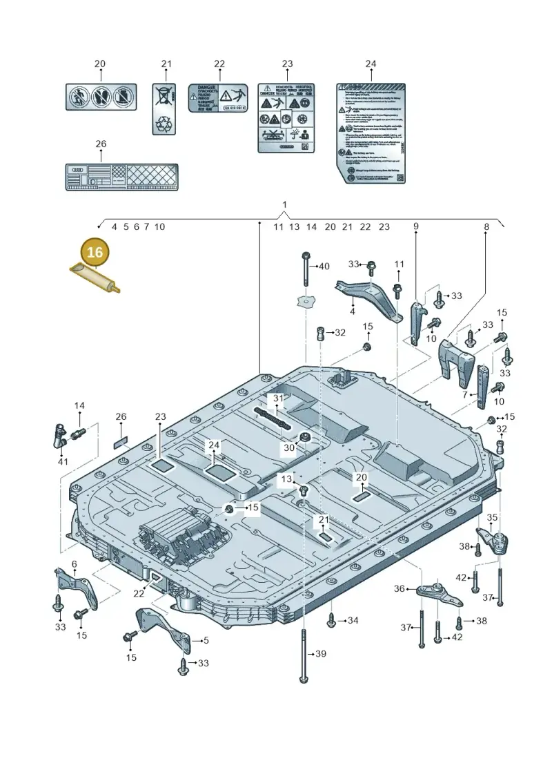G052567A2 — Audi Q8 e-tron (2018-2020) diagram 586915510, position 16