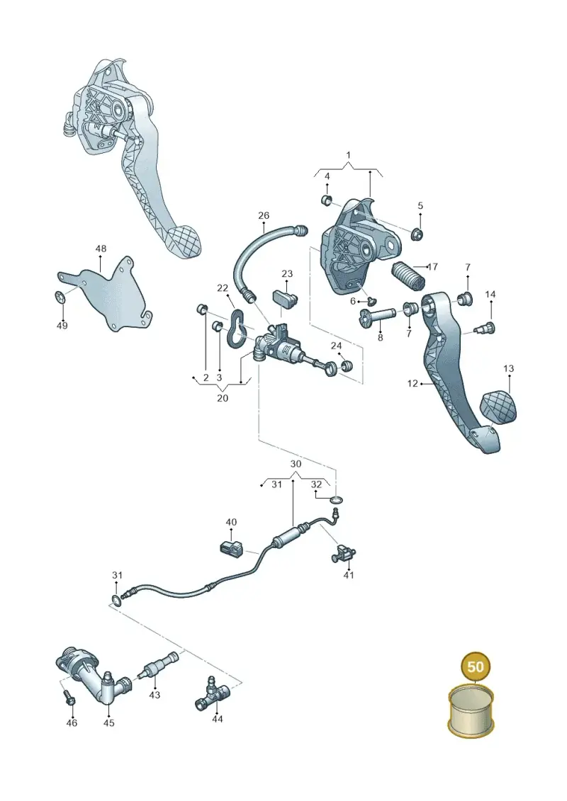 G052567A2 — Audi A1 sportback 1.0 (2018-) diagram 592721250, position 50