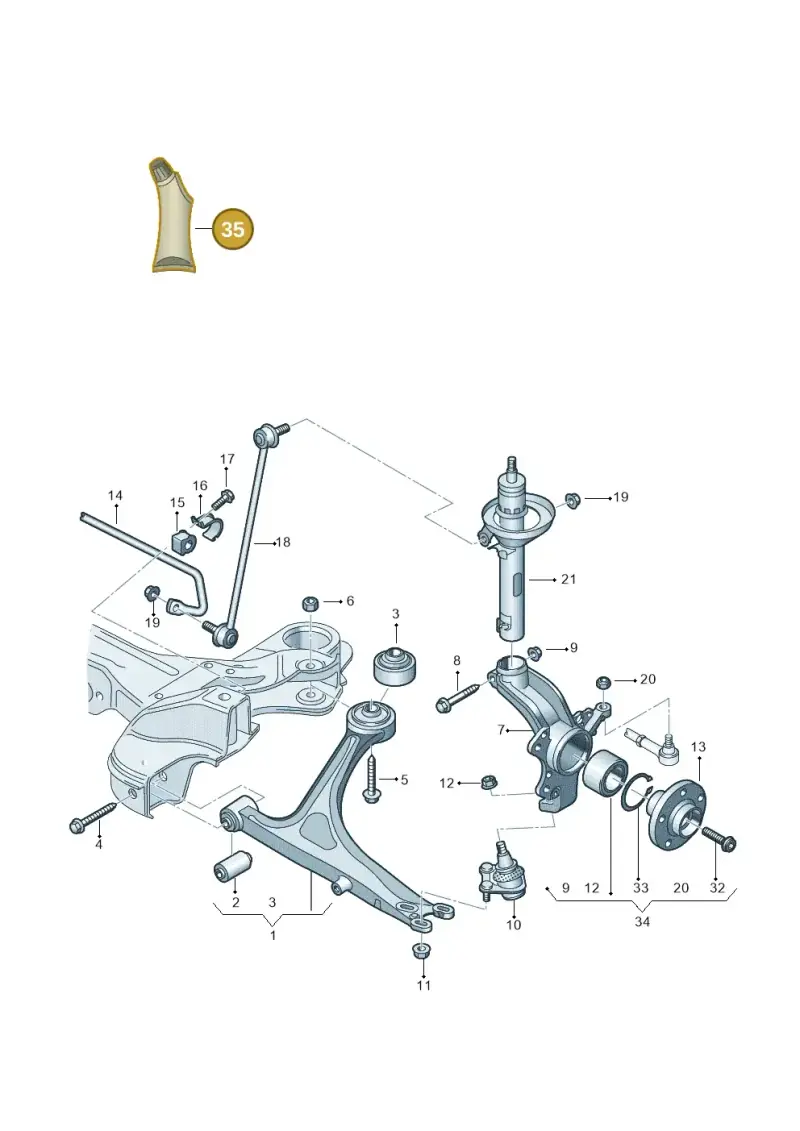 G052735A2 — Audi TT Coupe/Roadster (2002-2006) diagram 278407050, position 35
