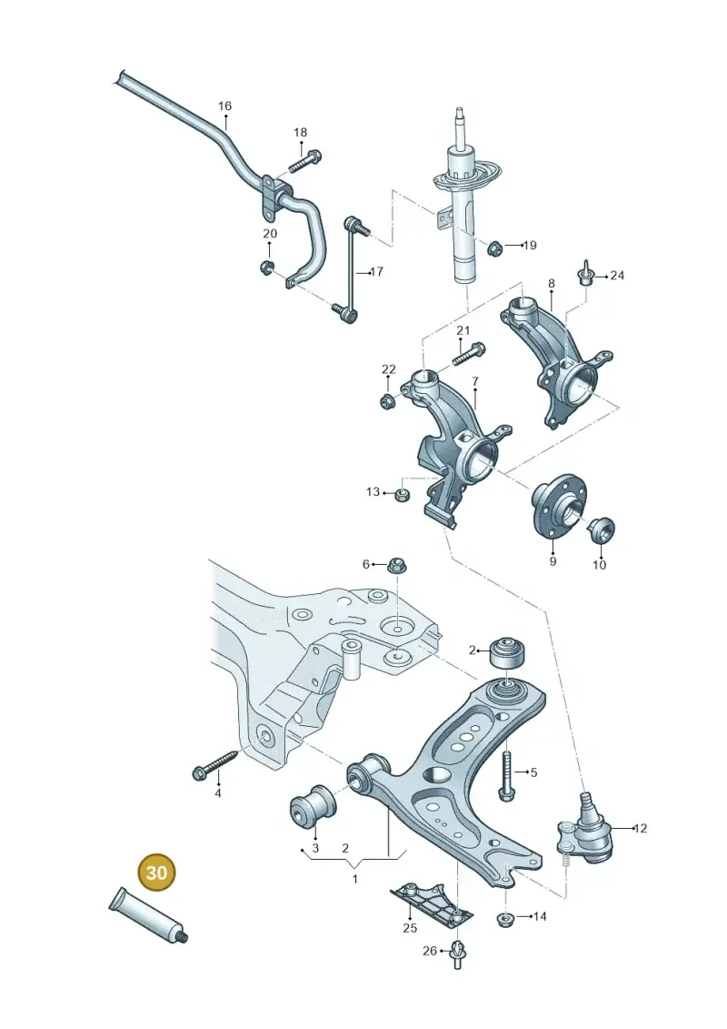 G052750A2 — Audi A1 sportback 1.0 (2018-) diagram 837407000, position 30