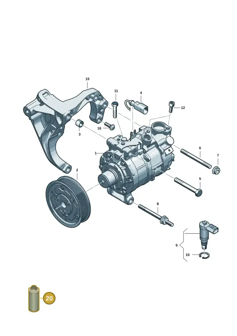 G055535M2 — Audi A5 Limo 2.0 (2024-) diagram 8wk260100, position 20