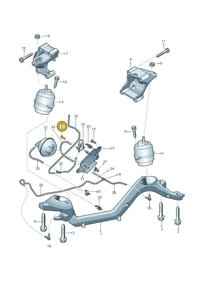 N01020717 — Audi Q7 qu. 3.0 TDI (2009-2015) diagram 675199520, position 15