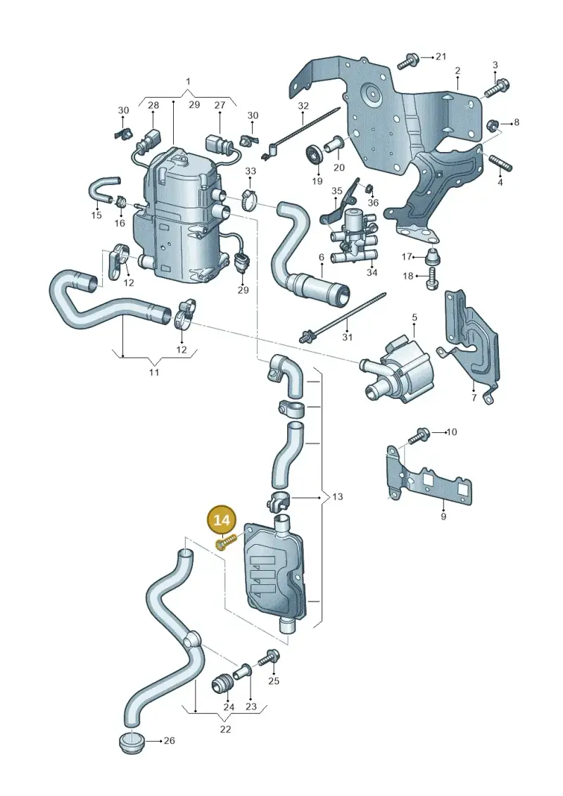 N01021226 — Audi RS Q8 Quattro (2019-) diagram 429261000, position 14