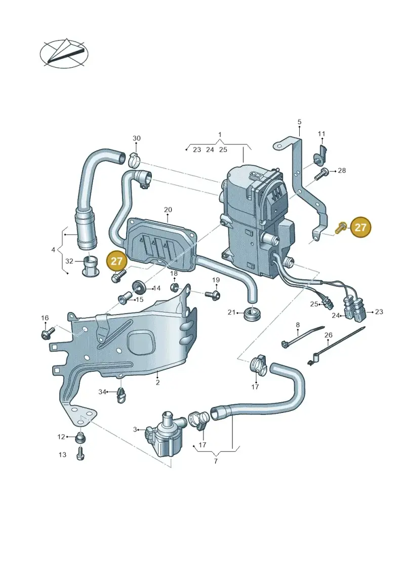 N01021226 — Audi A6 2.0 (2018-) diagram 435261000, position 27