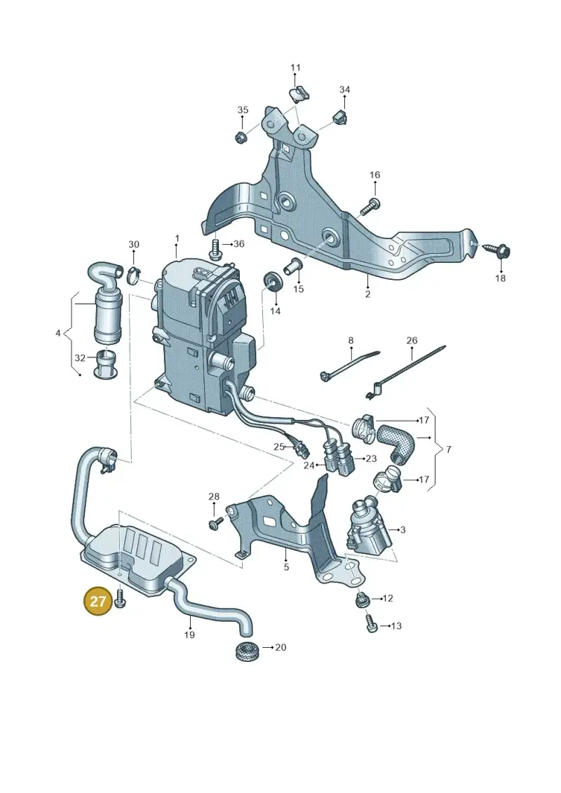 N01021226 — Audi A8L (2017-2022) diagram 838261000, position 27