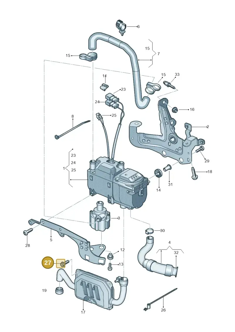 N01021226 — Audi A5 Sportback (2016-2020) diagram 849261000, position 27