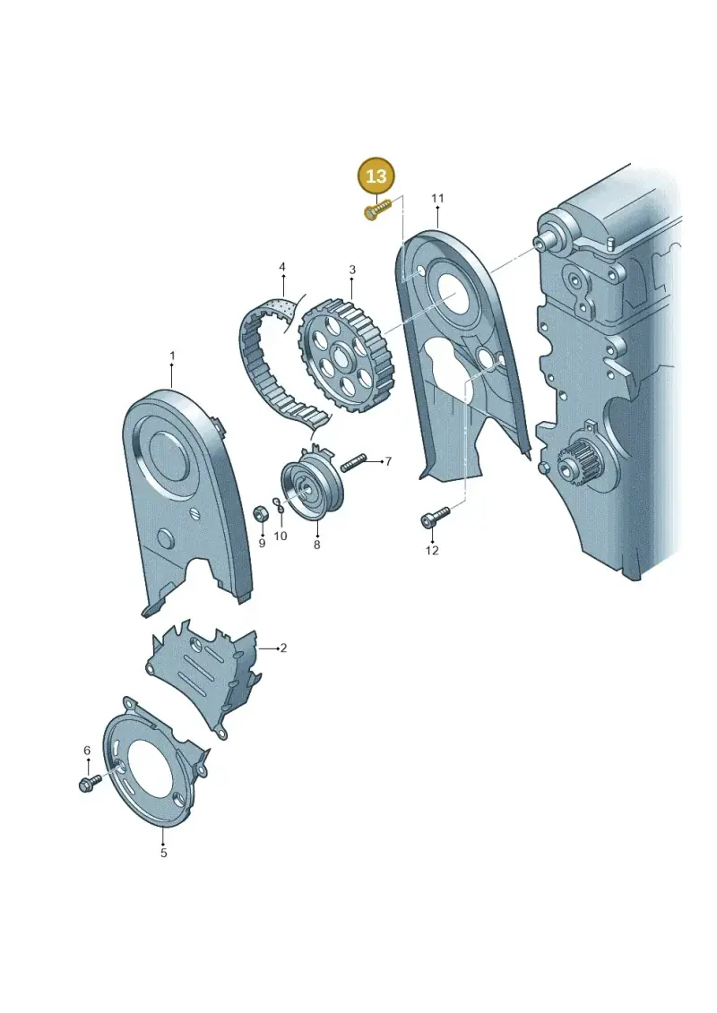 N01021533 — Audi A3 Sportback (2008-2013) diagram 195109570, position 13