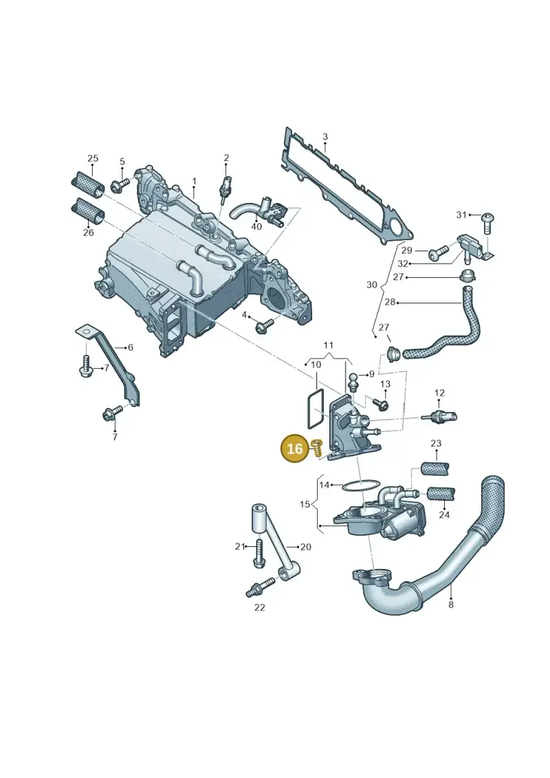 N01021723 — Audi A6 2.0 (2018-) diagram 430129550, position 16