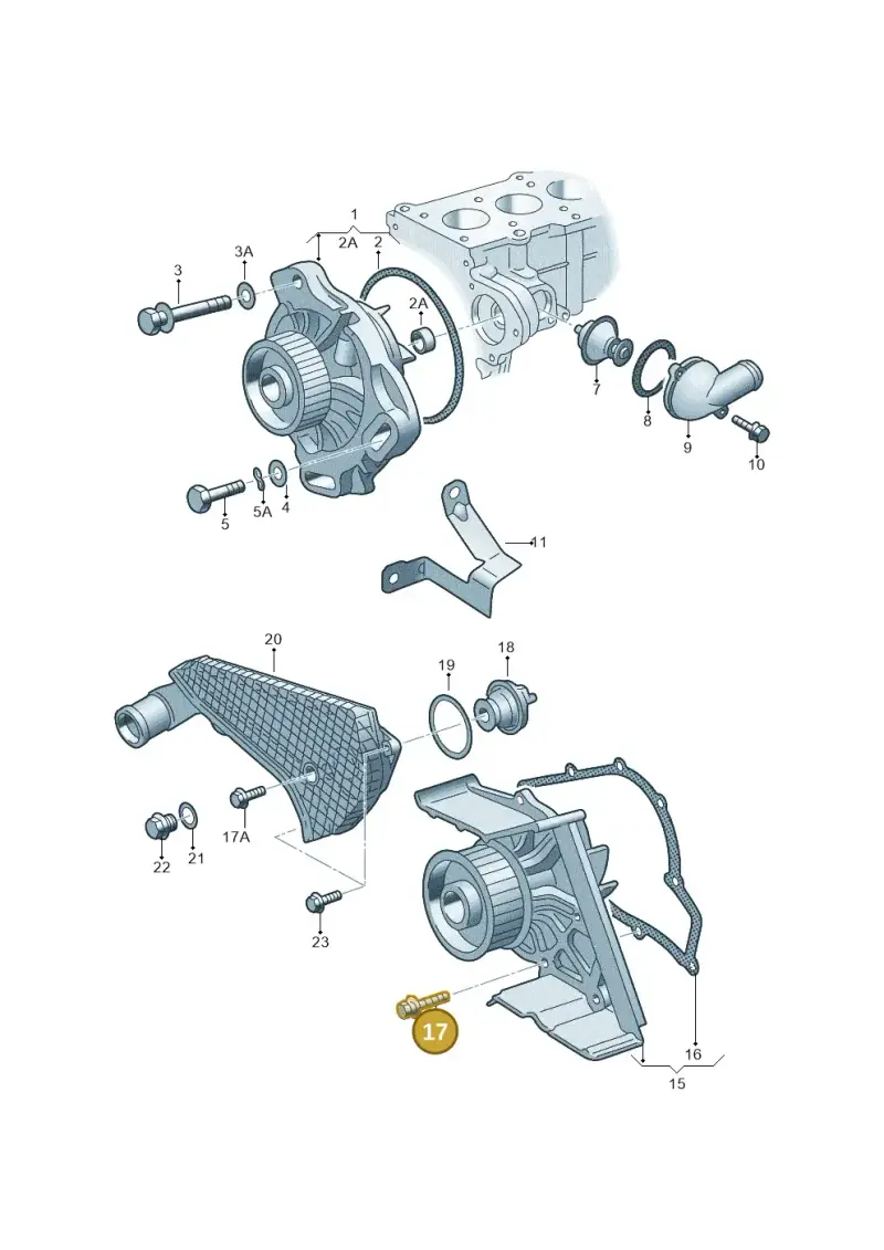 N01022012 — Audi A8 (1996-1998) diagram 141121150, position 17