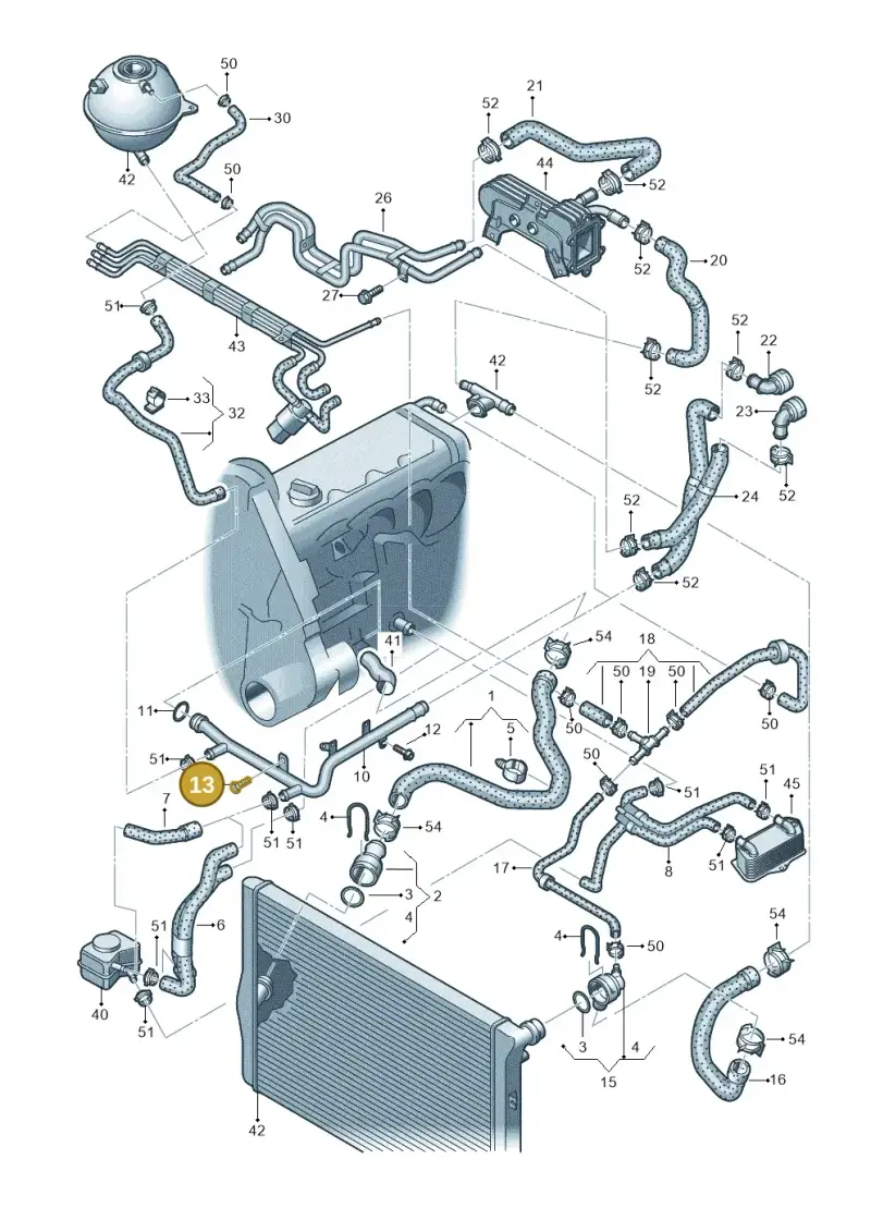 N0102279 — Audi A3 Sportback (2008-2013) diagram 460121420, position 13