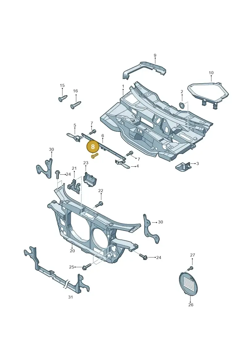 N01023820 — Audi RS6 qu. (2003-2004) diagram 290805000, position 8