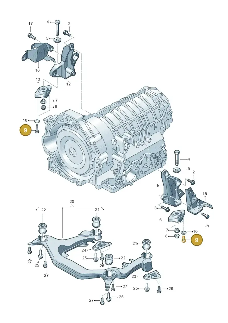 N01024416 — Audi RS6 qu. (2003-2004) diagram 156399800, position 9