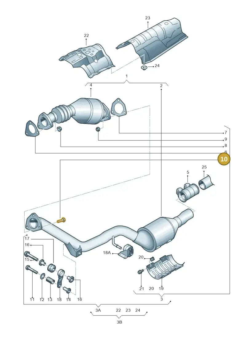 N0102478 — Audi A4/S4/Av./qu.     05> (2005-) diagram 249097100, position 10