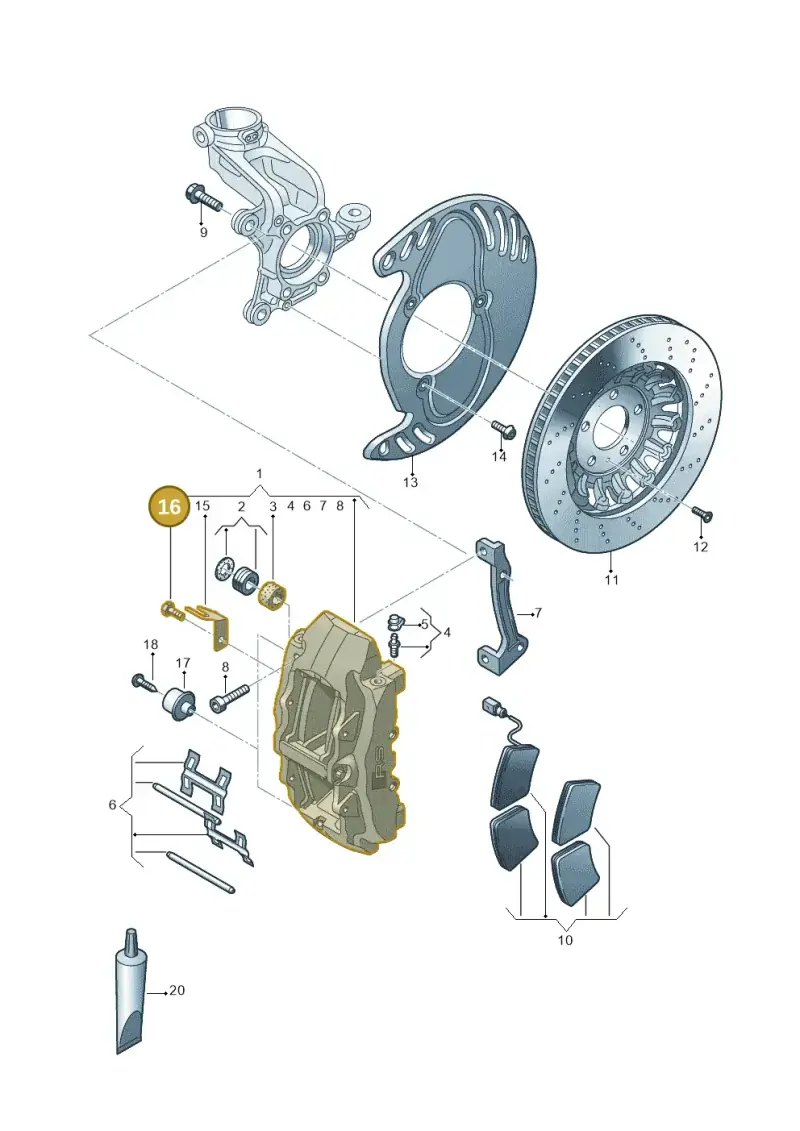 N01029316 — Audi TTRS Coupe (2016-2023) diagram 898615500, position 16