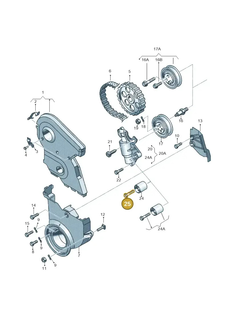 N0103324 — Audi A4/Avant (1999-2001) diagram 156109570, position 25