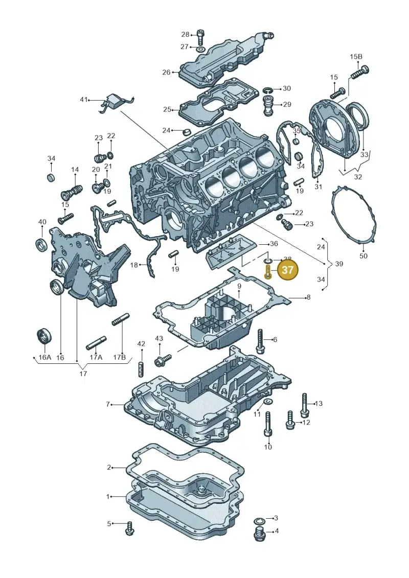 N0103404 — Audi A8/S8/qu. lang (2003-2007) diagram 090002500, position 37
