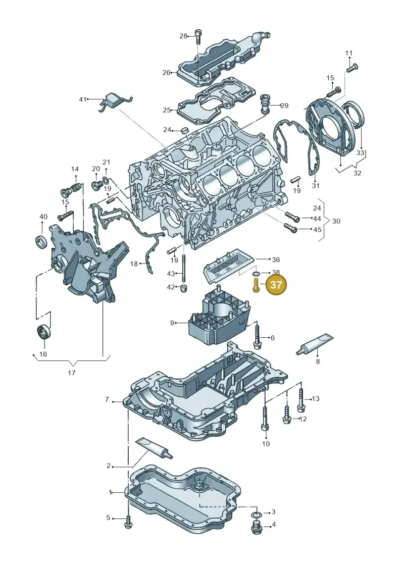 N0103404 — Audi RS6 qu. (2003-2004) diagram 290103000, position 37