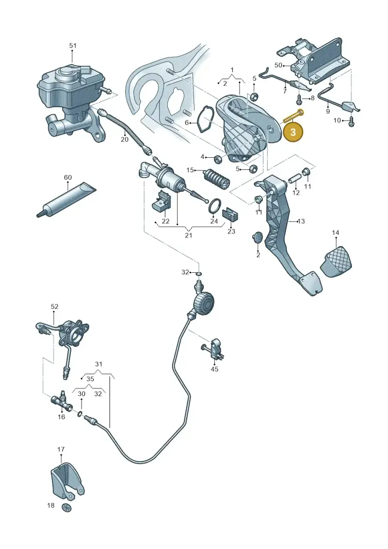 N01037013 — Audi Q3 2.0 TDI (2014-2019) diagram 855721250, position 3