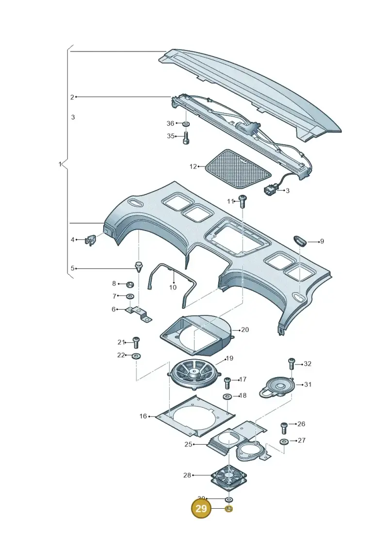 N01100412 — Audi A8L qu. 3.0 TDI (2013-2018) diagram 771863100, position 29