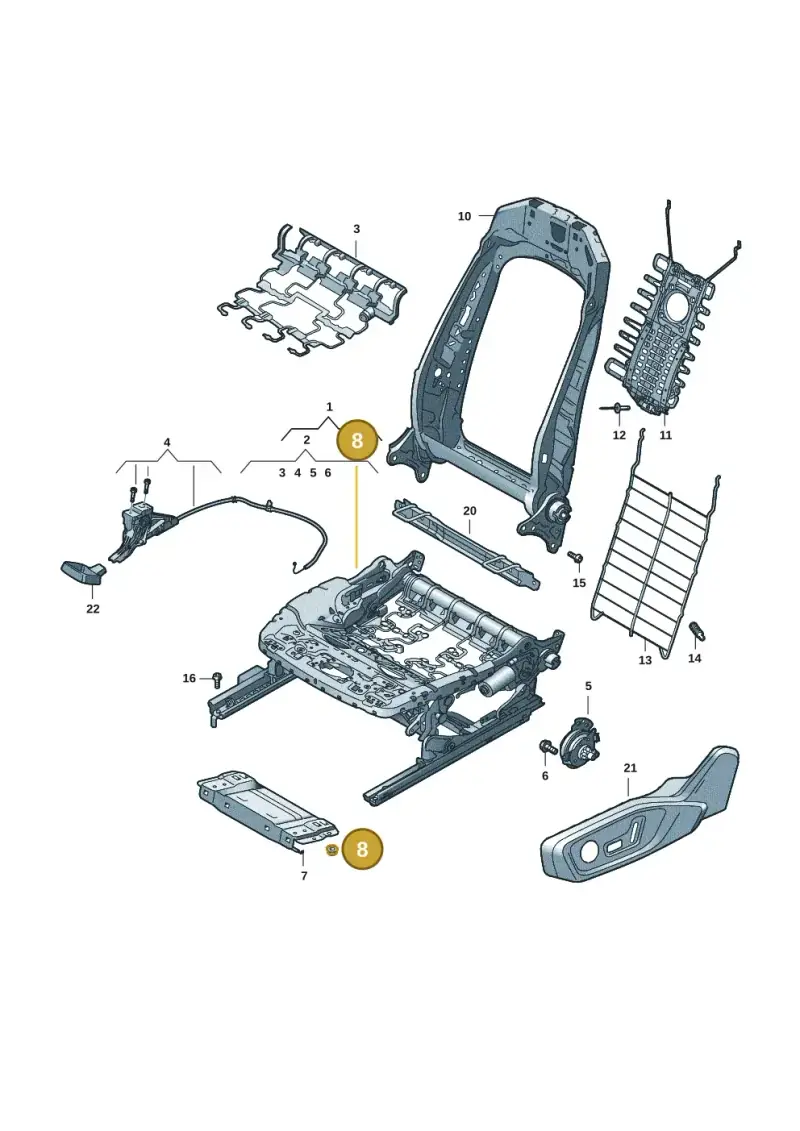N01100518 — Audi A5 Limo 2.0 (2024-) diagram 8wy881000, position 8