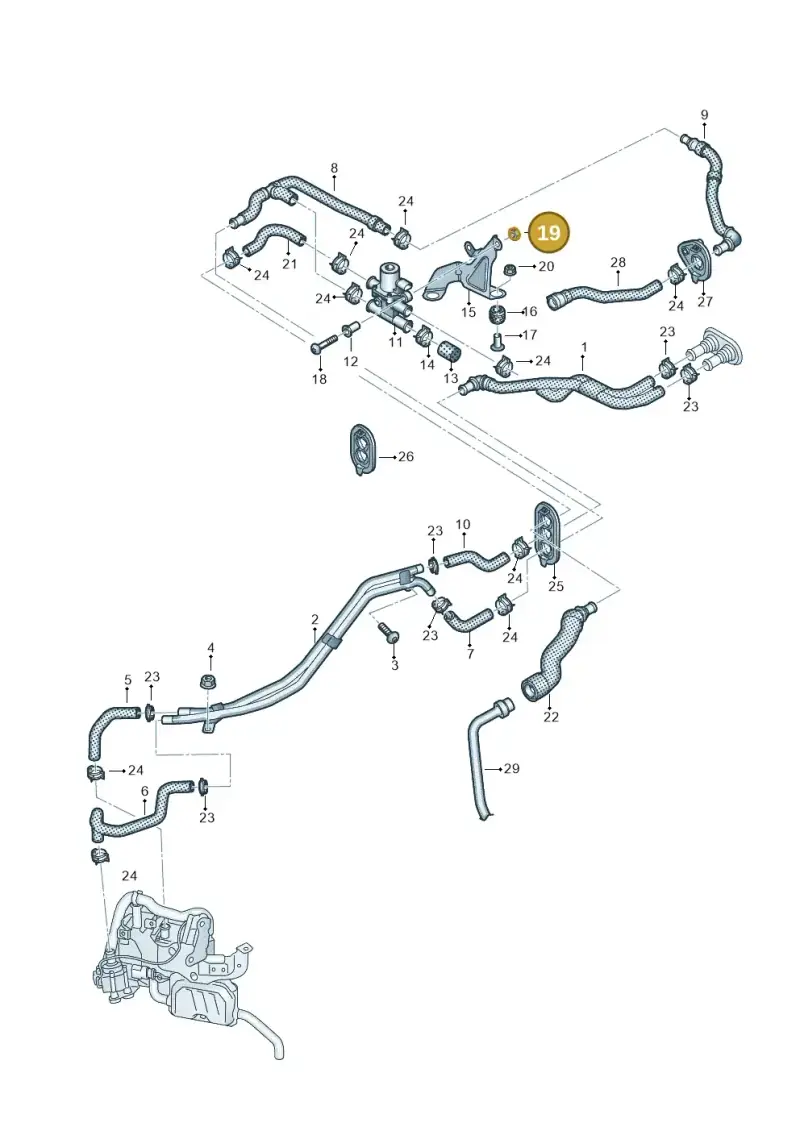 N01100627 — Audi A5 Sportback (2016-2020) diagram 849261550, position 19