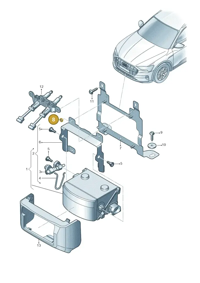 N01100632 — Audi Q8 e-tron (2018-2020) diagram 586907639, position 8