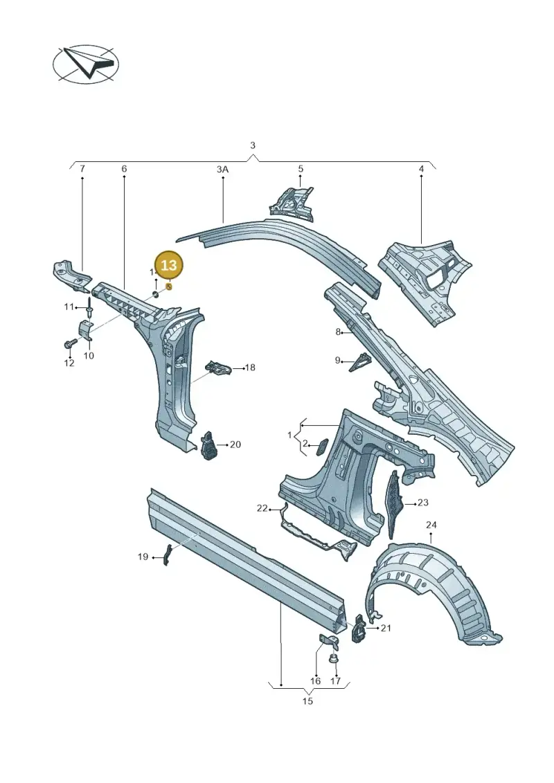 N01100846 — Audi TTRS Coupe (2016-2023) diagram 850809000, position 13