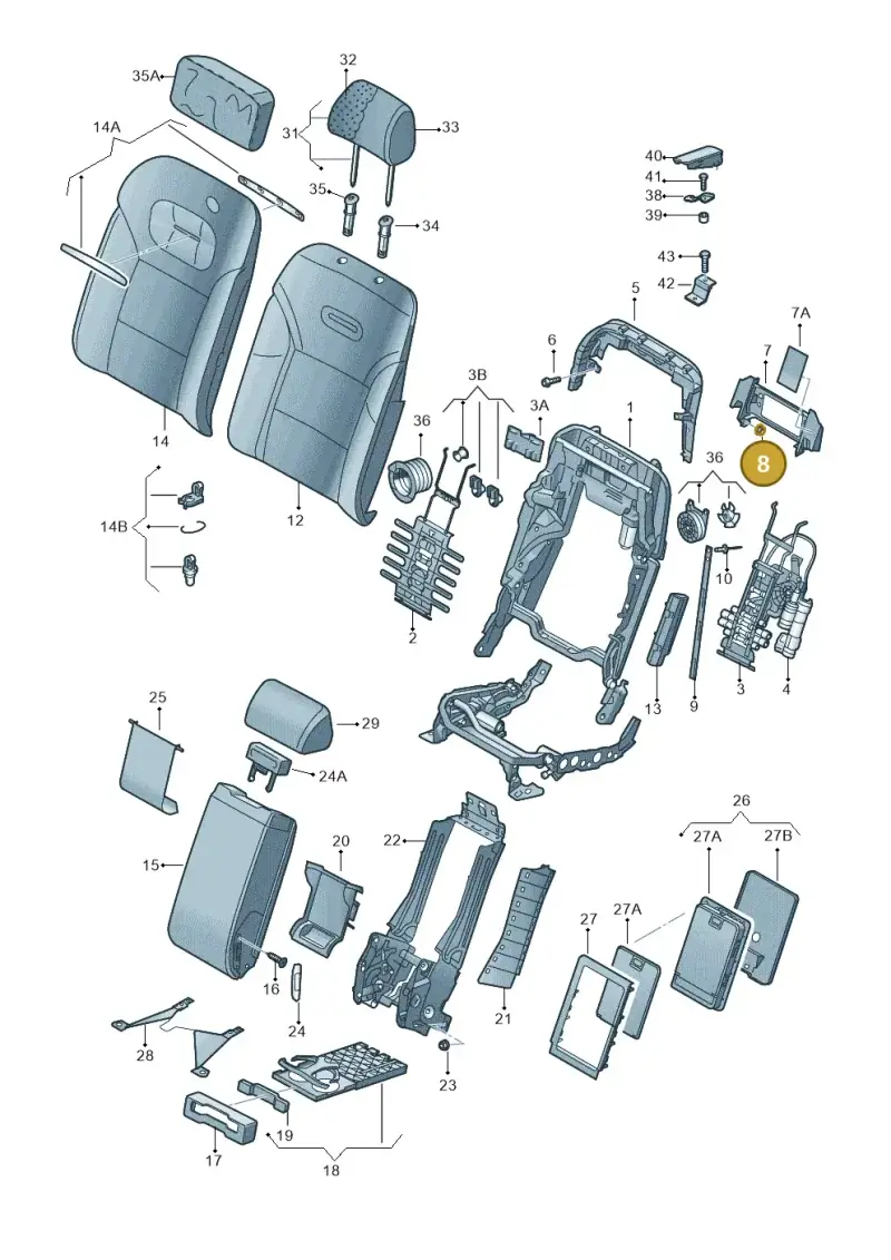 N0110975 — Audi A6 L 2.0 (2011-2013) diagram 291885800, position 8