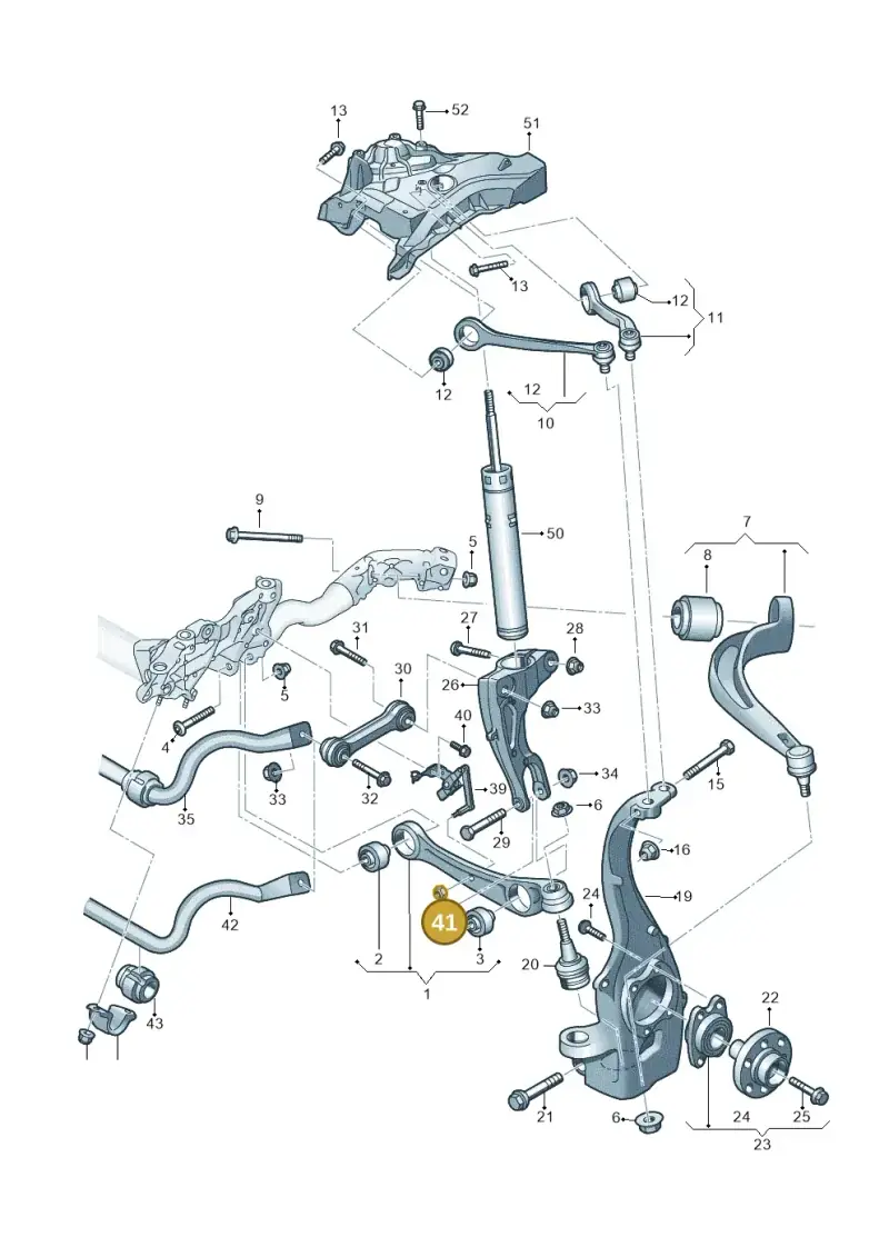 N01118312 — Audi RS4 Avant (2017-) diagram 897407000, position 41