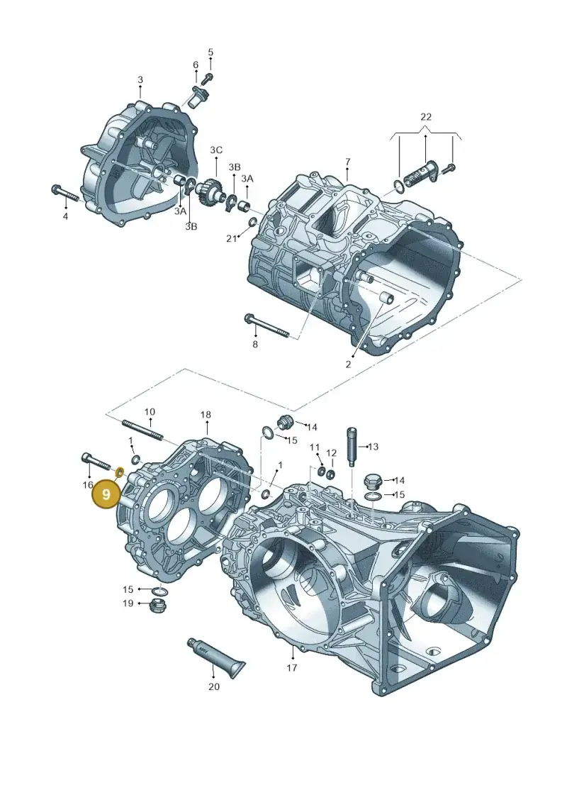 N01155813 — Audi R8 qu. 5.2 (2012-2015) diagram 618301750, position 9