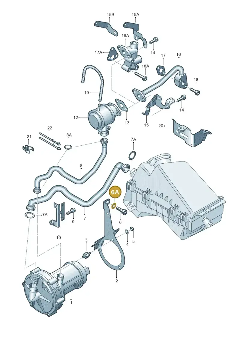 N0115609 — Audi TT Coupe/Roadster (2002-2006) diagram 229131070, position 6A