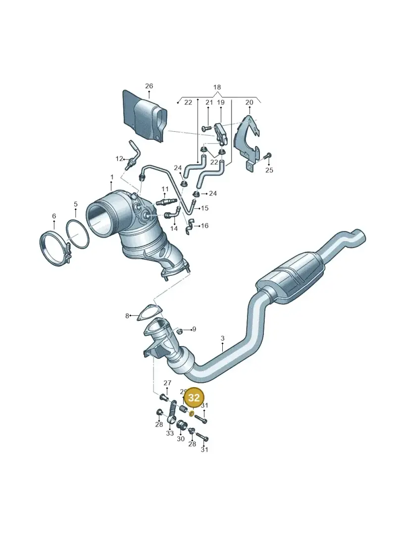 N01167026 — Audi RS6 Avant (2019-) diagram 838253500, position 32