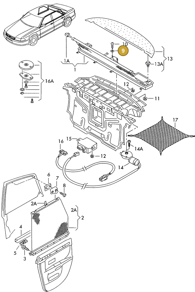 N0116735 — Audi A8 quattro (1999-2002) diagram 153861000, position 9