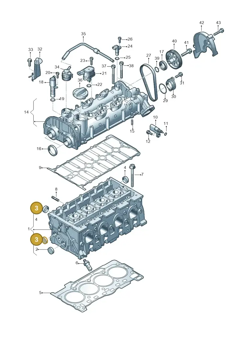 N01190110 — Audi A3 Sportback (2019-2021) diagram 803103330, position 3