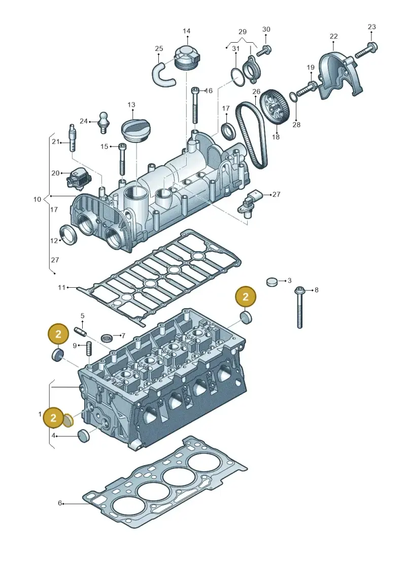 N01190111 — Audi A3 Sportback (2019-2021) diagram 708103280, position 2