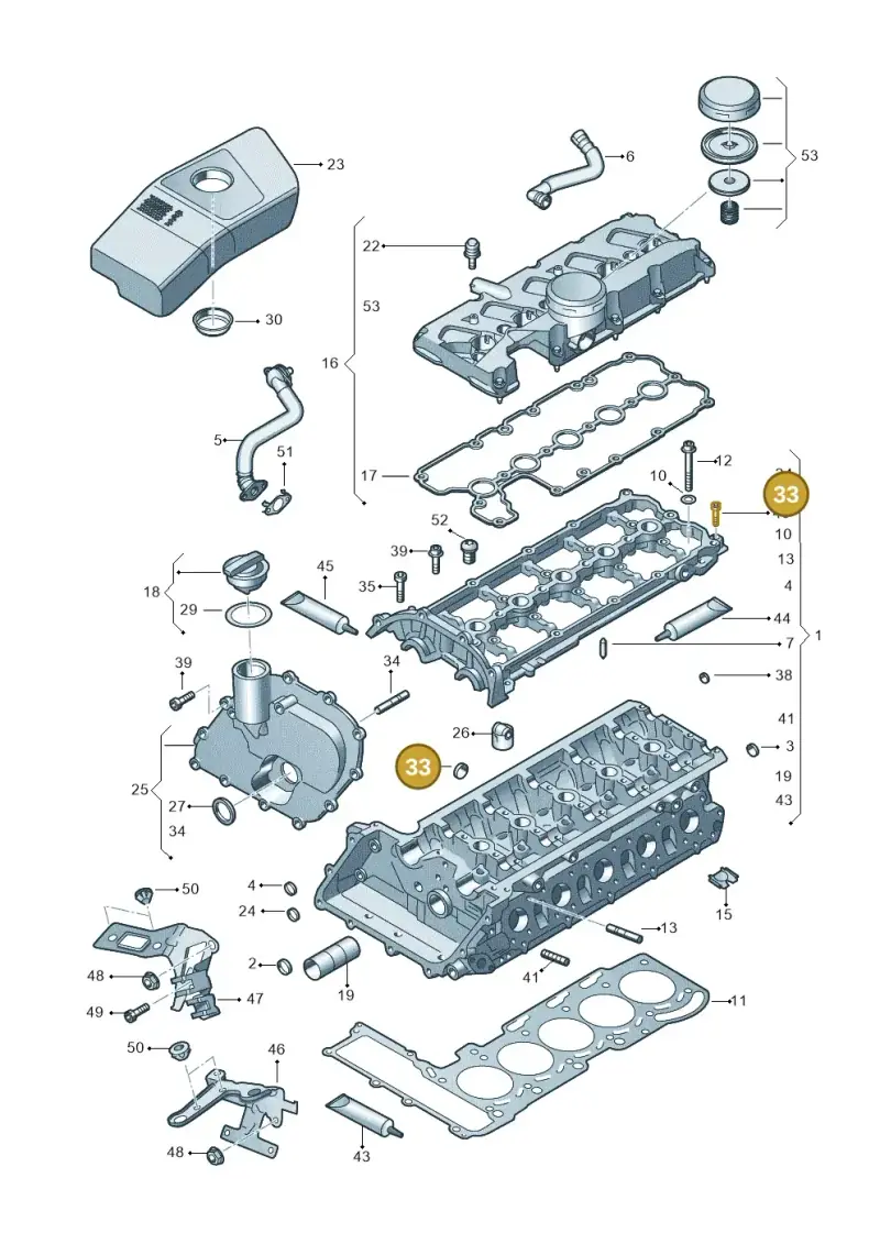 N0119017 — Audi RS3 Sportback (2015-2016) diagram 676103300, position 33