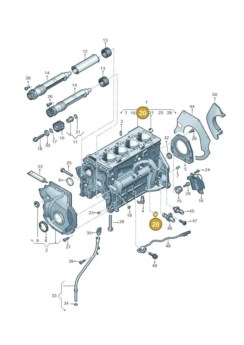 N0119019 — Audi A6 2.0 (2018-) diagram 430103012, position 20