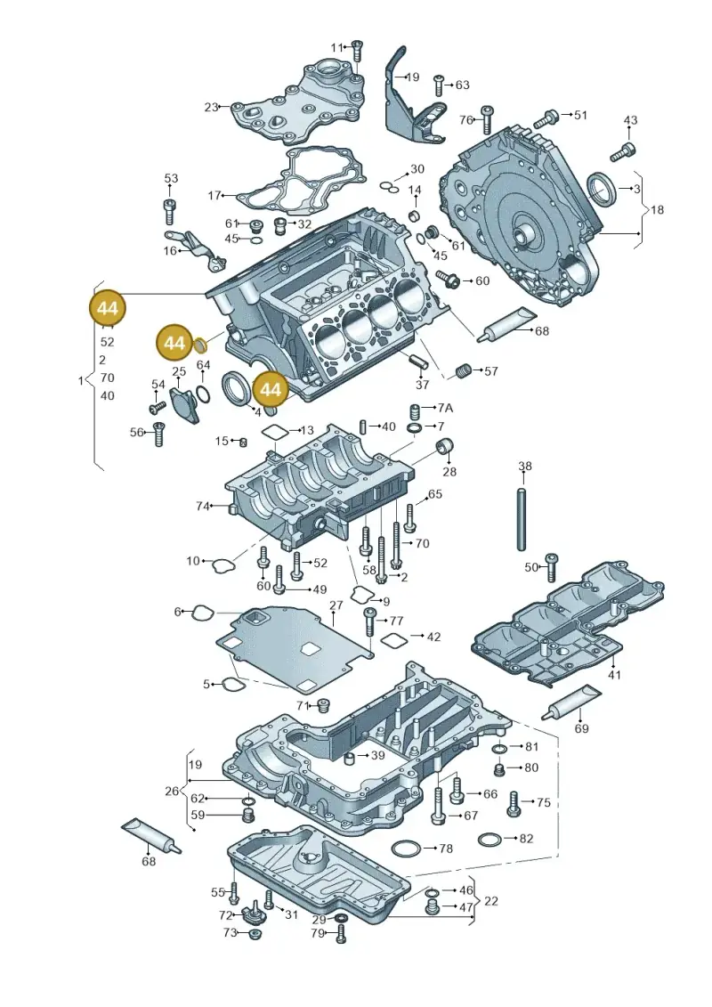 N0119034 — Audi R8 qu. 5.2 (2012-2015) diagram 618103000, position 44