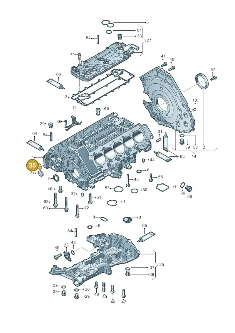 N0119034 — Audi R8 Spyder (2015-2024) diagram 641103000, position 35