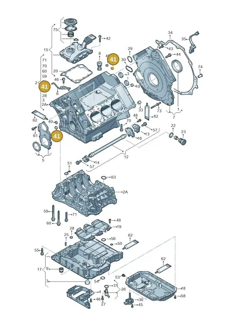 N0119047 — Audi A7 Sportback (2014-2018) diagram 620103100, position 41