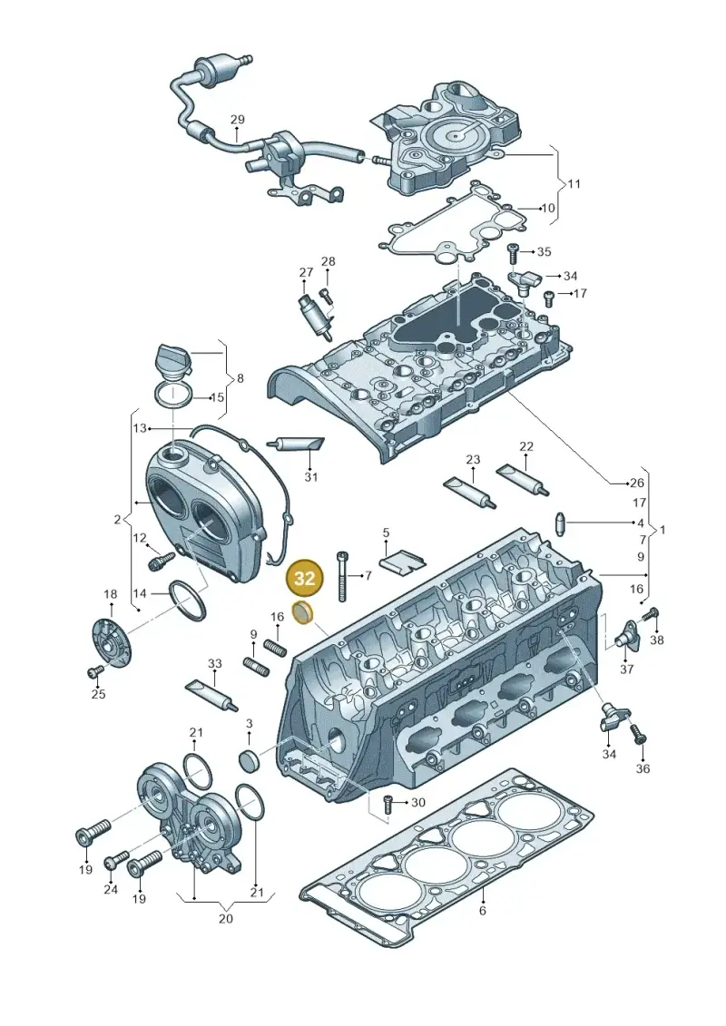 N0119079 — Audi A6 2.0 (2018-) diagram 848103290, position 32