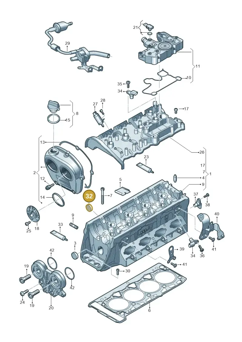 N0119079 — Audi A3 Sportback (2019-2021) diagram 849103031, position 32