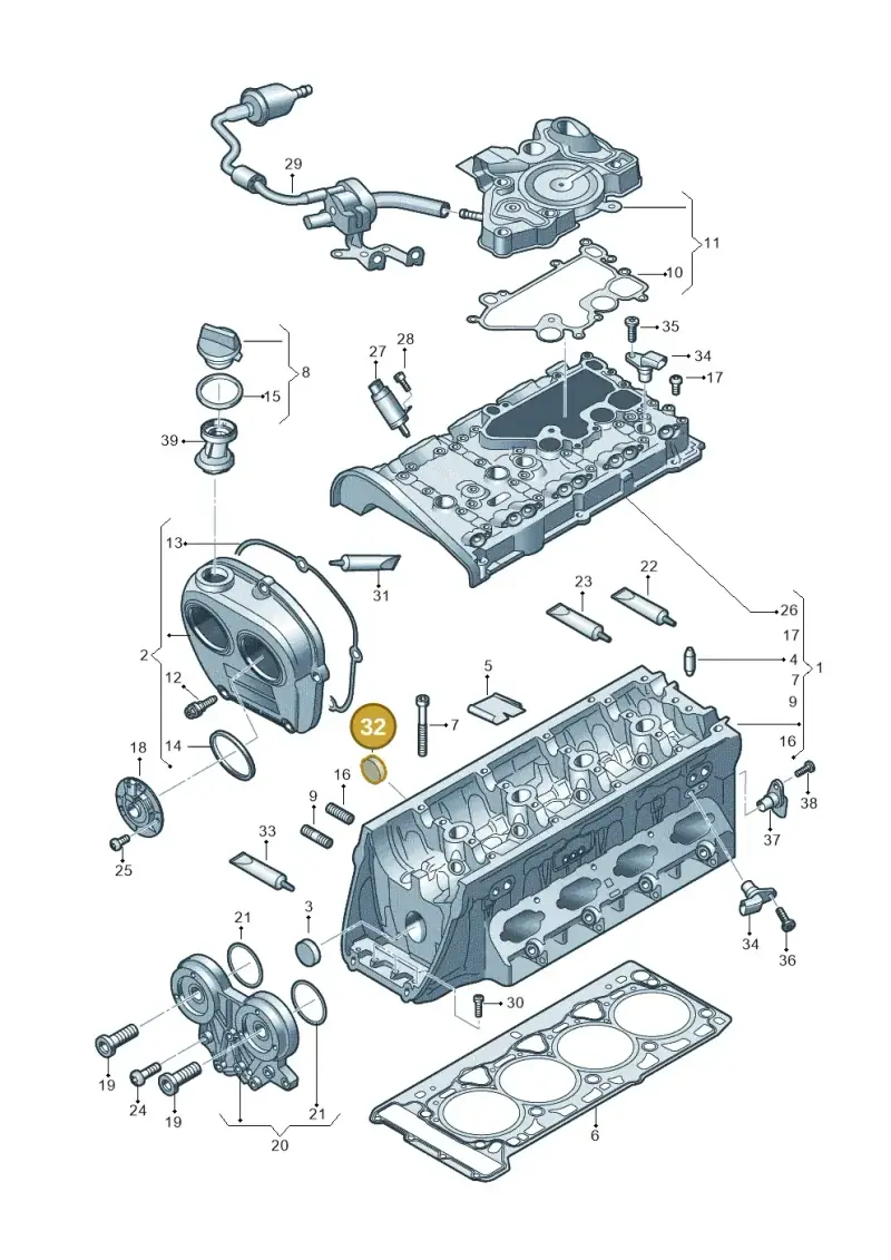 N0119079 — Audi A6 2.0 (2018-) diagram 896103270, position 32