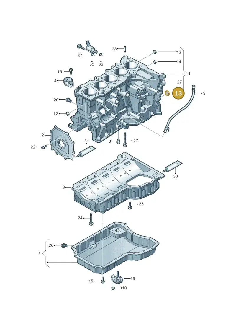 N0119085 — Audi RS3 Sportback (2015-2016) diagram 676103100, position 13