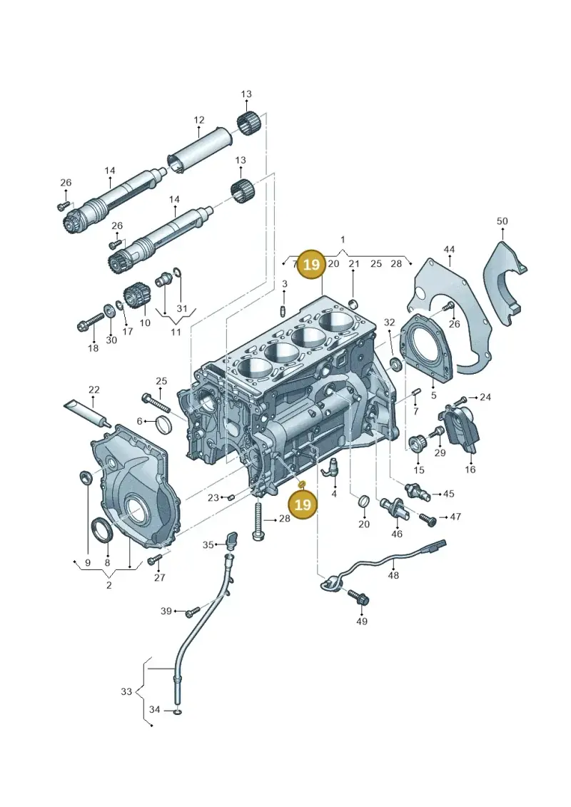 N0119104 — Audi A6 2.0 (2018-) diagram 430103012, position 19