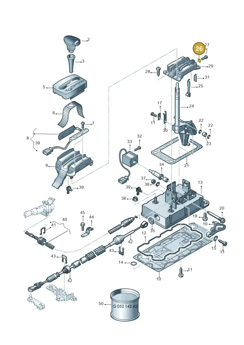 N0121272 — Audi A3/S3/QUATTRO (2000-2003) diagram 194713100, position 26
