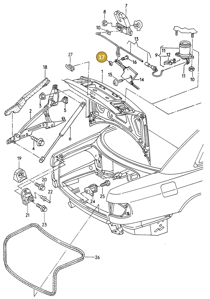 N0123243 — Audi A8 quattro (1999-2002) diagram 153827100, position 17