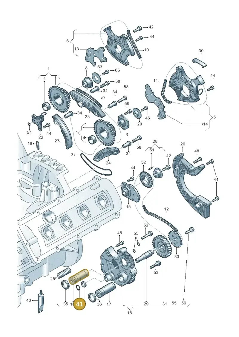 N0124161 — Audi R8 qu. 5.2 (2012-2015) diagram 473109200, position 41