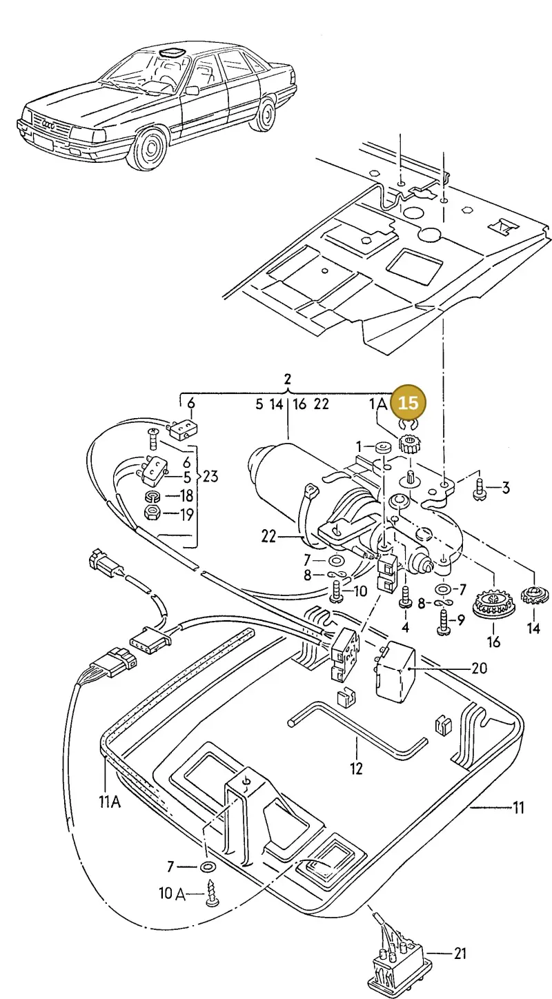 N0124346 — Audi 100/Wagon (1989-1990) diagram 079144000, position 15
